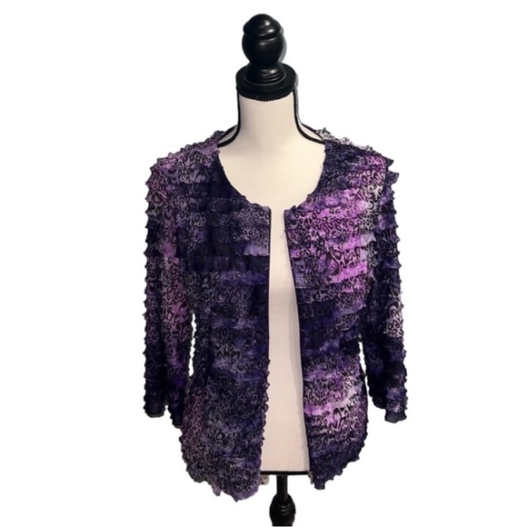 Franklyman design- Purple and black cheetah print jacket - Picture 1 of 5